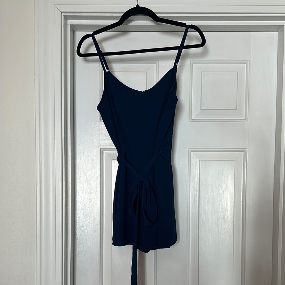 Navy Blue Sleeveless Romper
